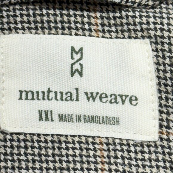 Mutual Weave Mens Long Sleeve Buttons Collared Flax Houndstooth Shirt Sz XXL NWT - Picture 5 of 8